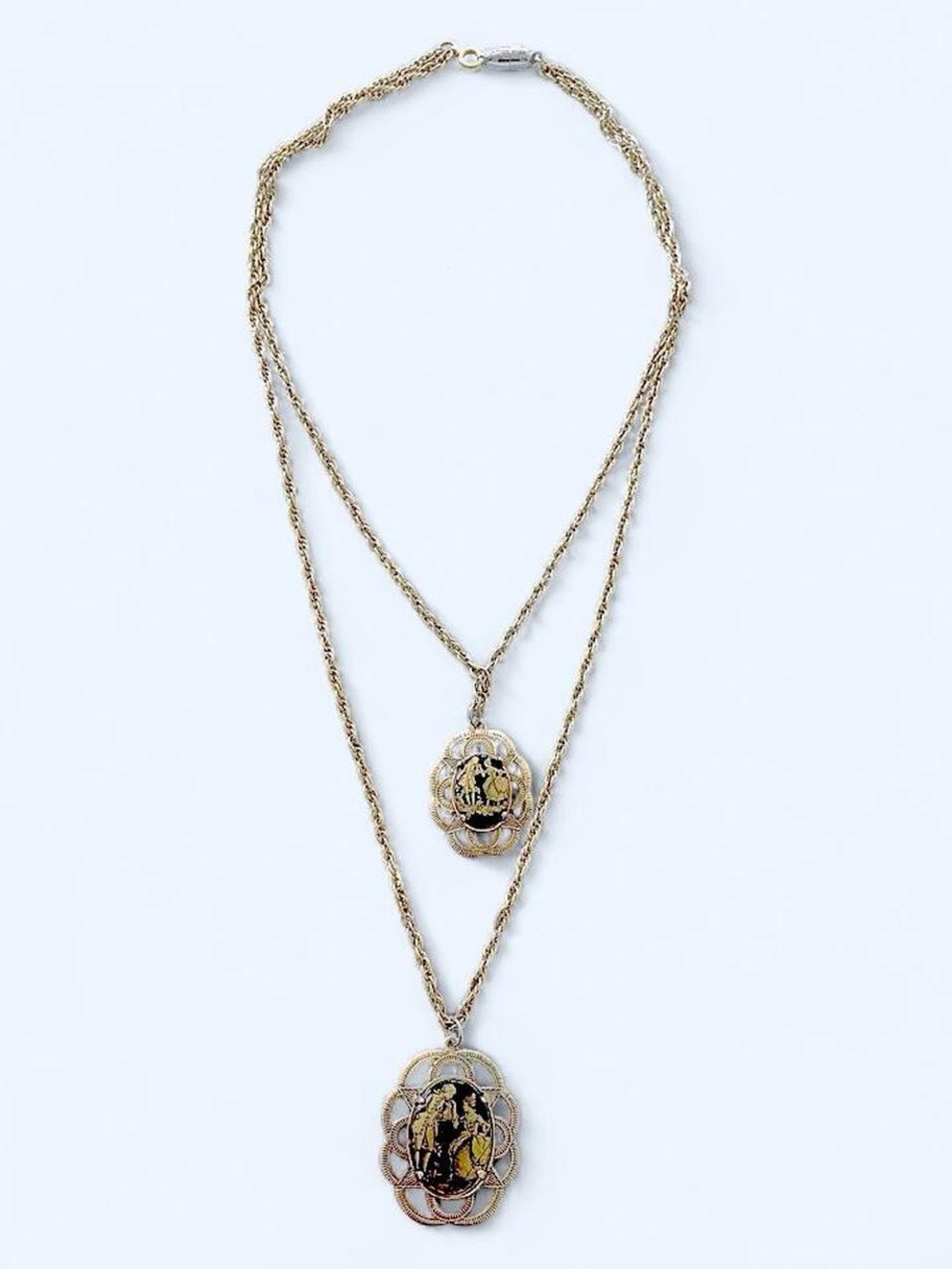 Vintage Victorian Revival Tiered Necklace